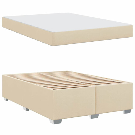 vidaXL Bedframe Anders Crème 160 x 200 cm Stof afbeelding2 - 1