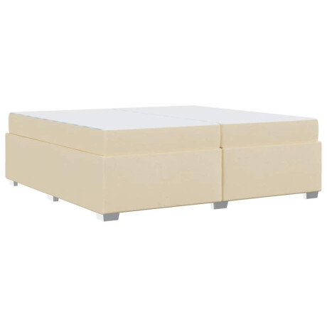 vidaXL Bedframe Crème 200 x 200 cm Stof afbeelding2 - 1