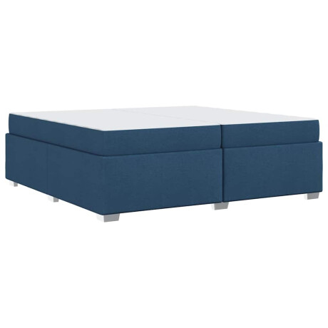 vidaXL Bedframe Anders Blauw 200 x 200 cm Stof afbeelding2 - 1