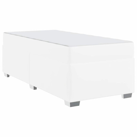 vidaXL Bedframe met matras Wit 90 x 190 cm Stof afbeelding2 - 1