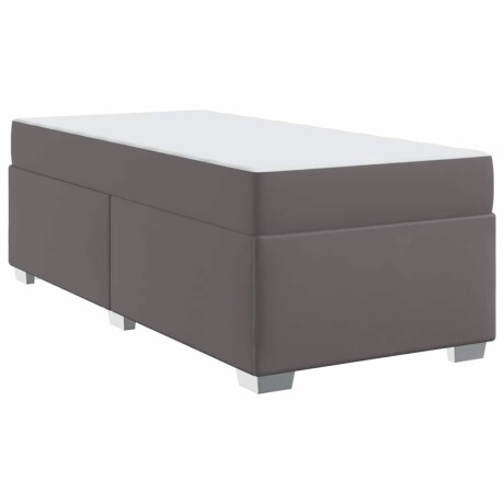 vidaXL Bedframe met matras Grijs 90 x 190 cm Stof afbeelding2 - 1