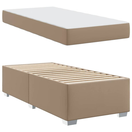 vidaXL Bedframe Cappuccino 90 x 200 cm Kunstleer afbeelding2 - 1