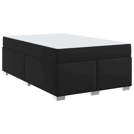 vidaXL Bedframe met matras Zwart 120 x 190 cm Stof afbeelding2 - 1