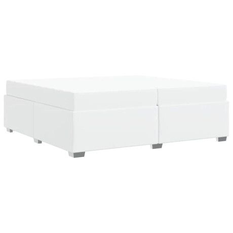 vidaXL Bedframe Wit 200 x 200 cm Kunstleer afbeelding2 - 1