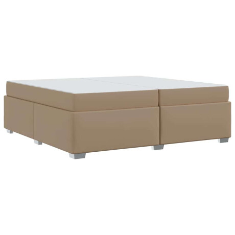 vidaXL Bedframe Cappuccino 200 x 200 cm Kunstleer afbeelding2 - 1