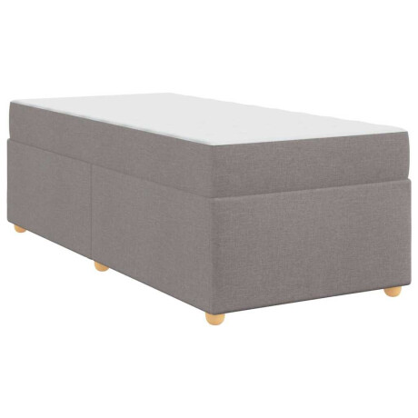 vidaXL Bedframe met matras Taupe 80 x 200 cm Stof afbeelding2 - 1