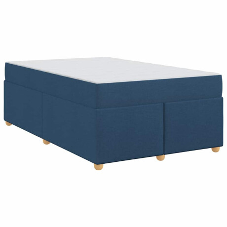 vidaXL Bedframe met matras Anders Blauw 120 x 190 cm Stof afbeelding2 - 1
