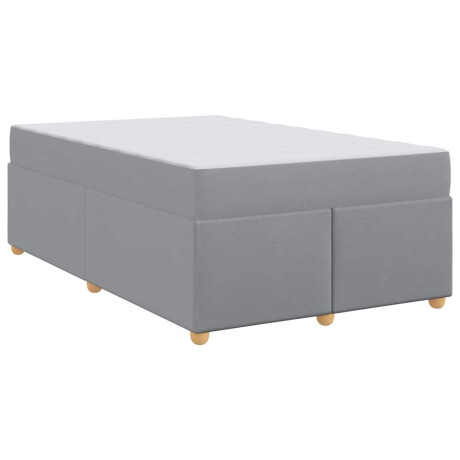 vidaXL Bedframe met matras Lichtgrijs 120 x 200 cm Stof afbeelding2 - 1