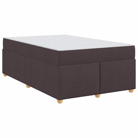 vidaXL Bedframe met matras Donkerbruin 120 x 200 cm Stof afbeelding2 - 1