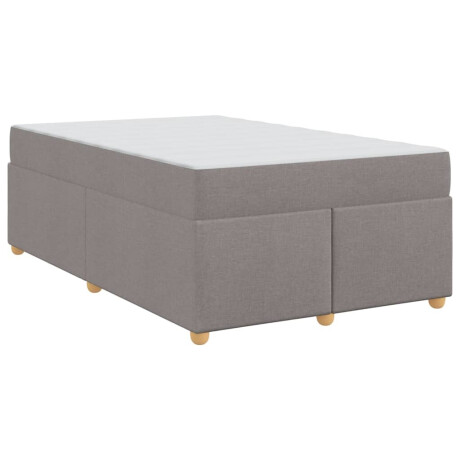 vidaXL Bedframe met matras Taupe 120 x 200 cm Stof afbeelding2 - 1