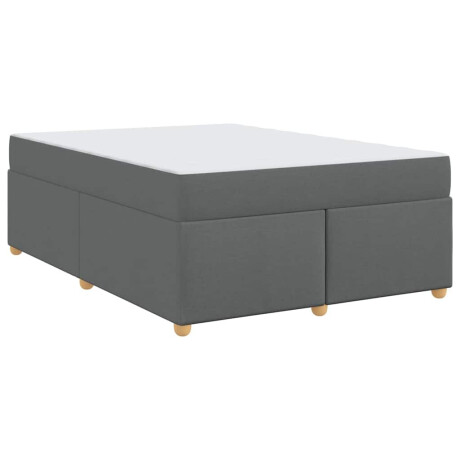 vidaXL Bedframe met matras Anders Donkergrijs 140 x 200 cm Stof afbeelding2 - 1
