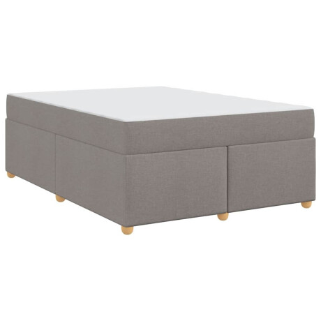 vidaXL Bedframe met matras Anders Taupe 140 x 200 cm Stof afbeelding2 - 1