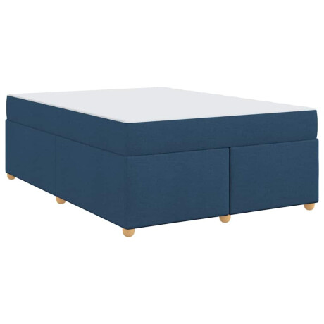 vidaXL Bedframe met matras Blauw 140 x 200 cm Stof afbeelding2 - 1