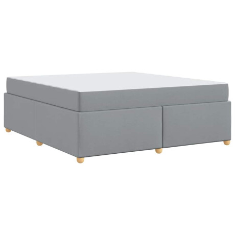 vidaXL Bedframe met matras Anders Lichtgrijs 180 x 200 cm Stof afbeelding2 - 1