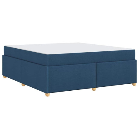vidaXL Bedframe met matras Blauw 180 x 200 cm Stof afbeelding2 - 1