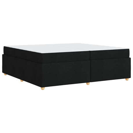 vidaXL Bedframe met matras Anders Zwart 200 x 200 cm Stof afbeelding2 - 1