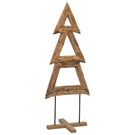 vidaXL Kerstboom met standaard Bruin 90 cm Massief teakhout afbeelding2 - 1