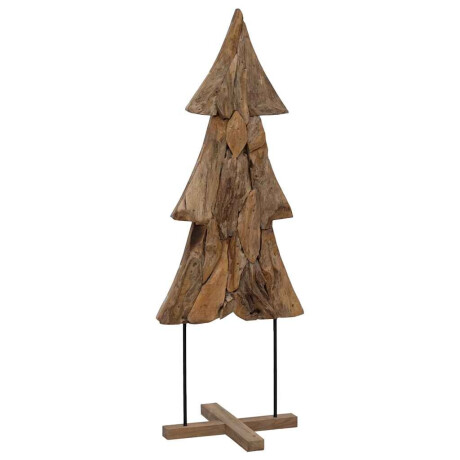 vidaXL Kerstboom met standaard Bruin 90 cm Massief teakhout afbeelding2 - 1