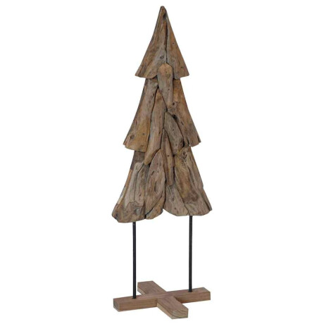 vidaXL Kerstboom met standaard Bruin 121 cm Massief teakhout afbeelding2 - 1