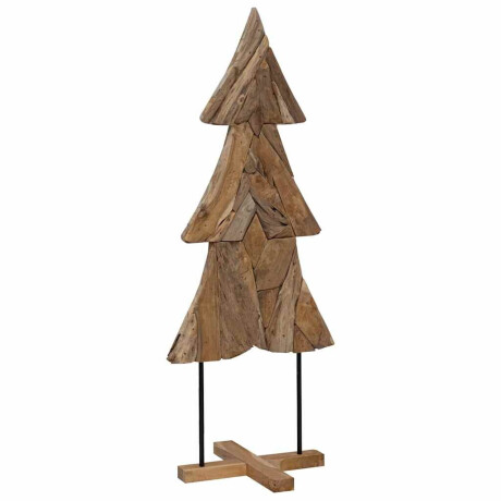 vidaXL Kerstboom met standaard Bruin 151 cm Massief teakhout afbeelding2 - 1