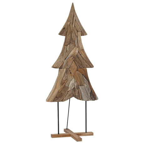 vidaXL Kerstboom met standaard Bruin 181,5 cm Massief teakhout afbeelding2 - 1