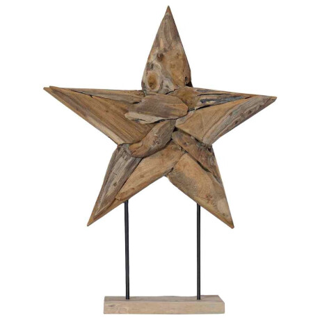 vidaXL Kerstster Bruin 59,5 x 18 x 74 cm Massief Teakhout afbeelding2 - 1