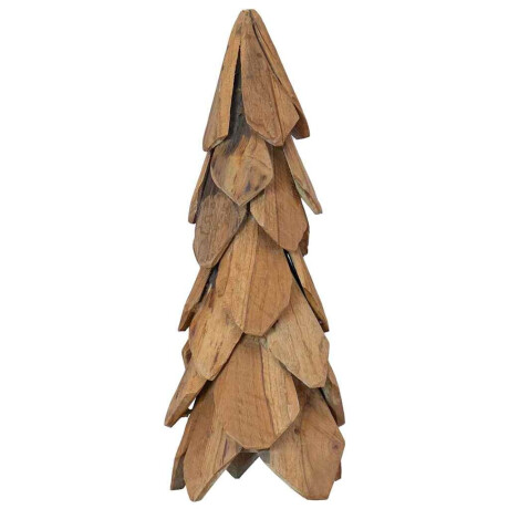 vidaXL Kerstboom met standaard Bruin 51 cm Massief teakhout afbeelding2 - 1