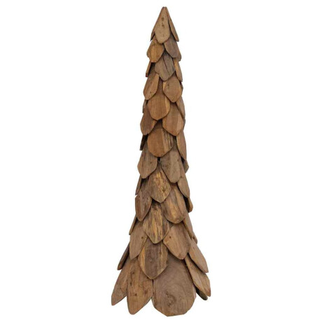 vidaXL Kerstboom met standaard Bruin 111 cm Massief teakhout afbeelding2 - 1