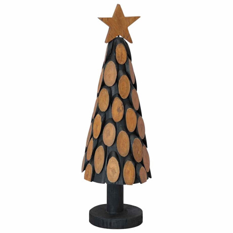 vidaXL Kerstboom met standaard Bruin 61 cm Massief teakhout afbeelding2 - 1