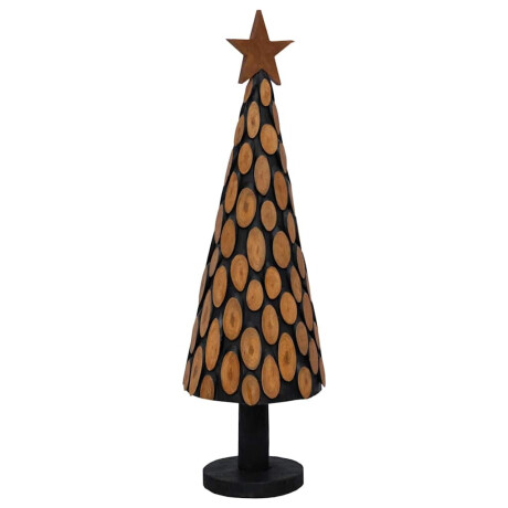 vidaXL Kerstboom met standaard Bruin 149 cm Massief teakhout afbeelding2 - 1