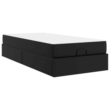 vidaXL Bedframe met matras Anders 2 pcs Zwart PVC afbeelding2 - 1
