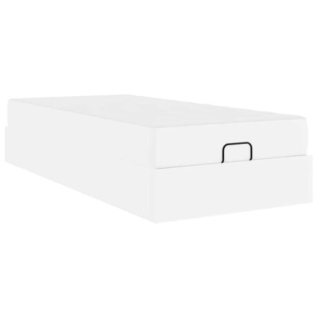 vidaXL Bedframe met matras Anders 2 pcs Wit PVC afbeelding2 - 1
