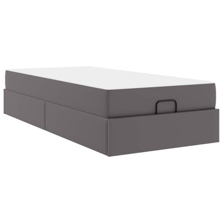 vidaXL Bedframe met matras Anders 2 pcs Grijs PVC afbeelding2 - 1