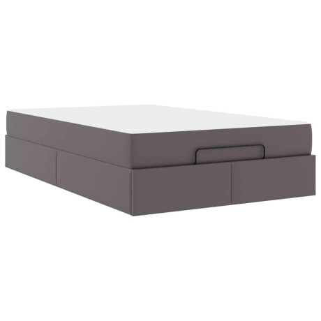 vidaXL Bedframe met matras Anders 2 pcs Grijs PVC afbeelding2 - 1