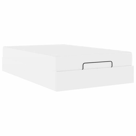 vidaXL Bedframe met matras Anders 2 pcs Wit PVC afbeelding2 - 1