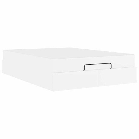 vidaXL Bedframe met matras Anders Zuiverwit 160 x 200 cm Kunstleer afbeelding2 - 1