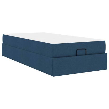 vidaXL Bedframe Blauw 100 x 200 cm Stof afbeelding2 - 1