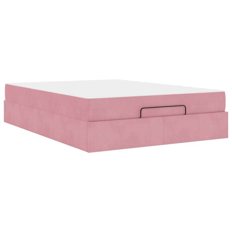 vidaXL Bedframe Anders Roze 140 x 200 cm Fluweel afbeelding2 - 1