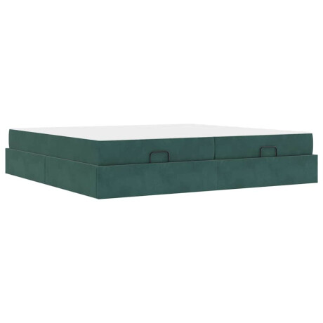 vidaXL Bedframe Donkergroen 200 x 200 cm Fluweel afbeelding2 - 1