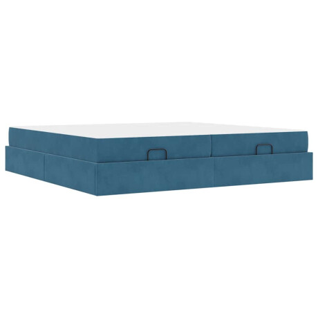 vidaXL Bedframe Blauw 200 x 200 cm Fluweel afbeelding2 - 1
