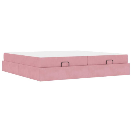 vidaXL Bedframe Roze 200 x 200 cm Fluweel afbeelding2 - 1