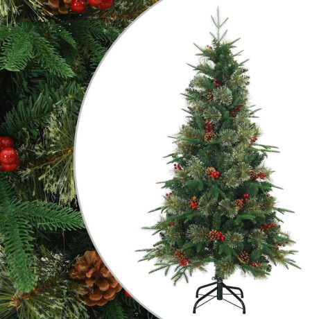 vidaXL Kunstmatige Inklapbare Kerstboom Groen 120 cm PVC, PE en Staal afbeelding2 - 1