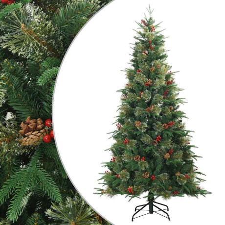 vidaXL Kunstmatige Inklapbare Kerstboom Groen 240 cm PVC, PE en staal afbeelding2 - 1