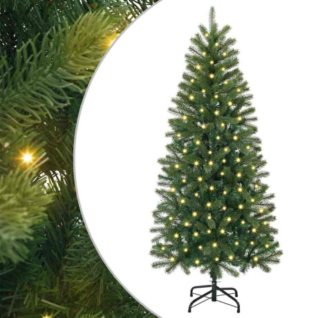 vidaXL Kunstkerstboom met 150 LED met standaard Groen 120 cm PE en PVC afbeelding2 - 1