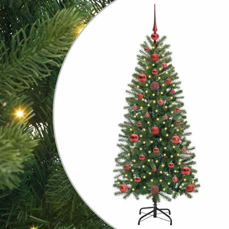 vidaXL Kunstkerstboom met 150 LED met standaard Groen 120 cm PE en PVC afbeelding2 - 1