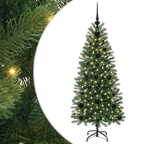 vidaXL Kunstkerstboom met 150 LED met standaard Groen 120 cm PE en PVC afbeelding2 - 1