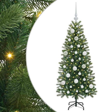 vidaXL Kunstkerstboom met 150 LED met standaard Groen 120 cm PE en PVC afbeelding2 - 1