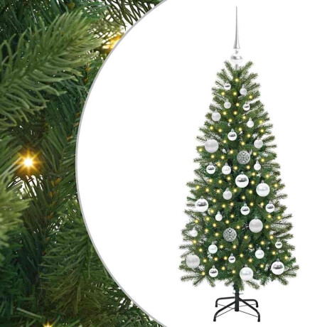 vidaXL Kunstkerstboom met 150 LED met standaard Groen 120 cm PE en PVC afbeelding2 - 1