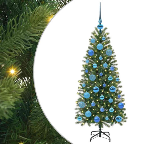 vidaXL Kunstkerstboom met 150 LED met standaard Groen 120 cm PE en PVC afbeelding2 - 1