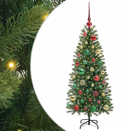 vidaXL Kunstkerstboom met 150 LED met standaard Groen 120 cm PE en PVC afbeelding2 - 1